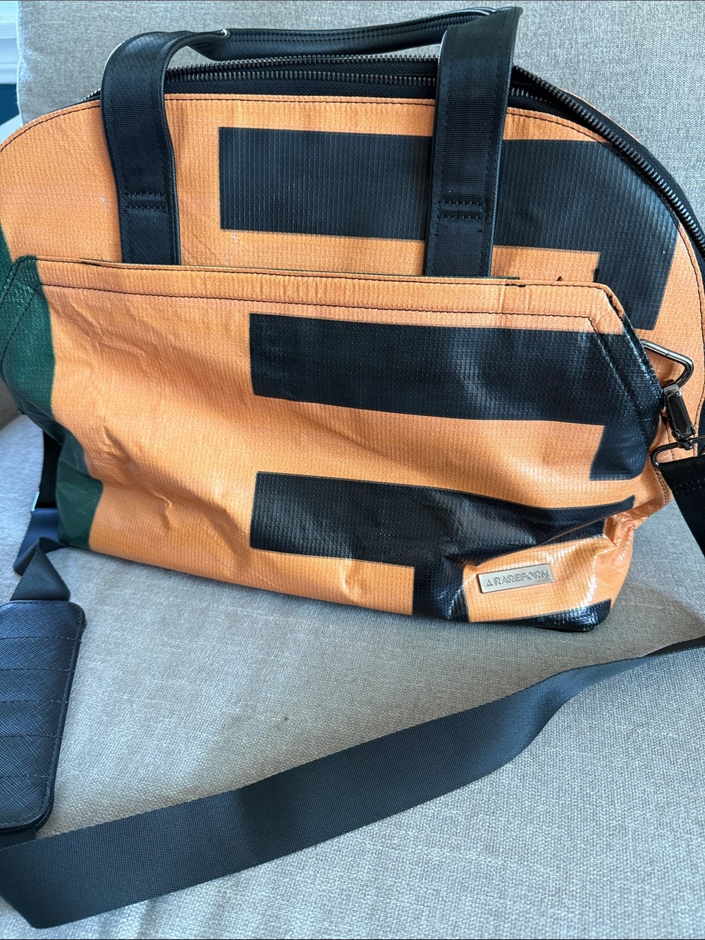 Rareform Orange & Black Travel Tote